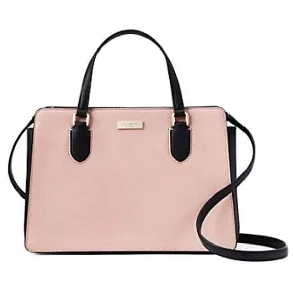 Kate Spade New York Laurel Way Reece Crossbody/Handbag Purse Pink/black - Picture 1 of 16